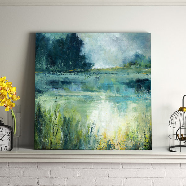 Yellow And Teal Wall Art